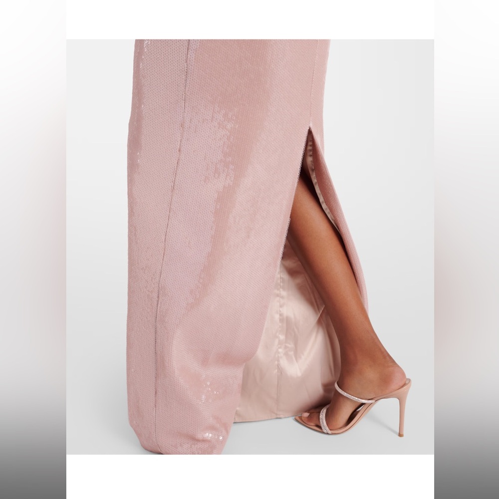 Rebecca Vallence Elegant Pink Sequin Gown - Picture 3 of 9
